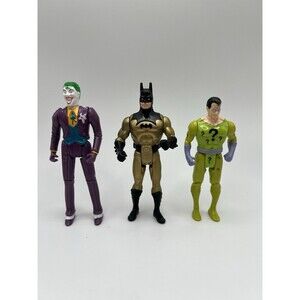 Vintage 1989 & 1990 Kenner Action Figures 4.5" Batman - Joker - Riddler